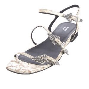 Zadig & Voltaire Western buckle rhinestone sandals flats size 37 | 6.5